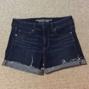 Midi jean shorts